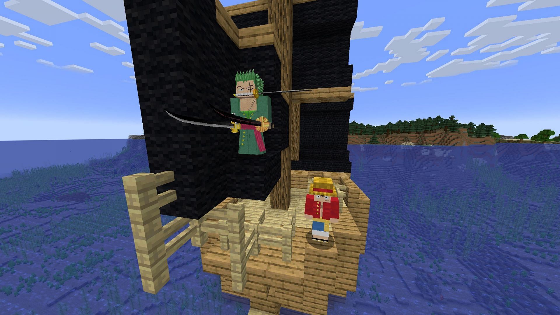 Mine Piece is another great mod for One Piece (Image via Sportskeeda Gaming || Mojang Studios)